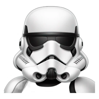 Girl wearing stormtrooper helmet  sticker