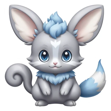Shiny Minccino-Espurr-Cinccino-creature-hybridi sticker