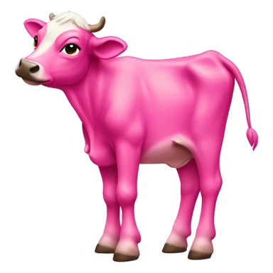 Hot Pink calf side profile x 4 legs  sticker