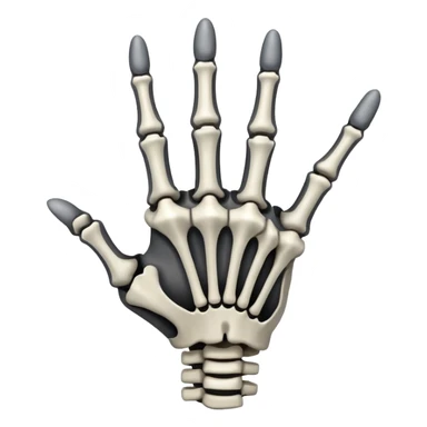 skeleton hand middle finger sticker