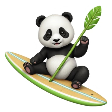 Panda on the surfboard sticker