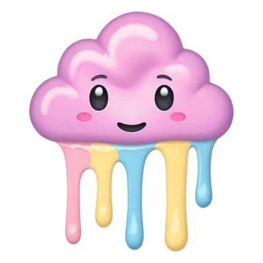 melted pastel paint colors  sticker