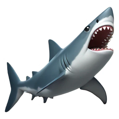 Shark on a hike sticker
