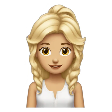 Fille blonde avec un berger australien sticker