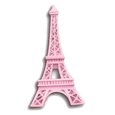 Eiffel Tower with pastel pink bow sticker