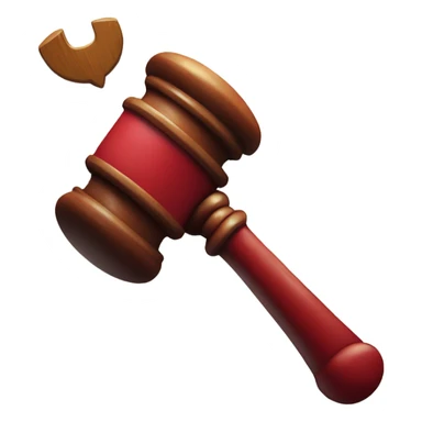 red judge hammer  sticker