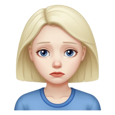 Sunday morning blues sad face woman sticker