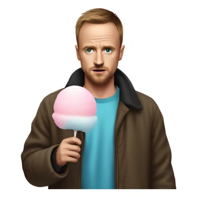 jesse pinkman holding a cotton candy sticker