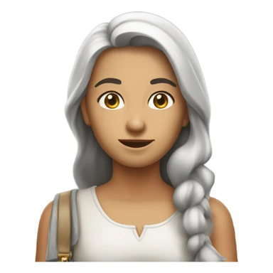 ragazza mora che legge sticker