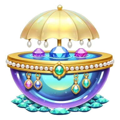 Sea treasure with pearls and gems  sticker
