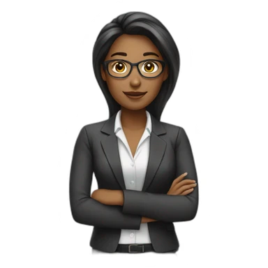 a very smart business girl sticker