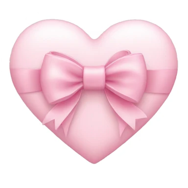 Light pink heart with a light pink bow sticker