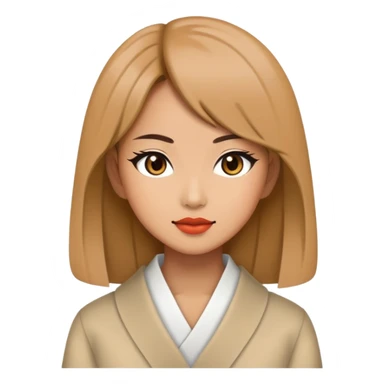 Stylish Japanese woman in trendy fashion sticker