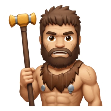Caveman with a hammer sticker