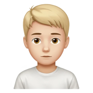 Crea un emoji a mezzo busto come ti ho già chiesto però di un ragazzo sulla 20ina ma che sembri più giovane, vestito da ragazzo sticker