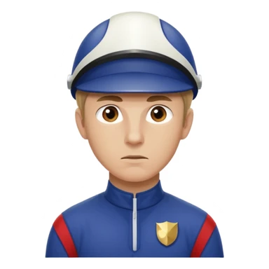 horse jockey men face sticker