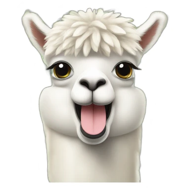 Happy alpaca with stacks of American dollars sticker