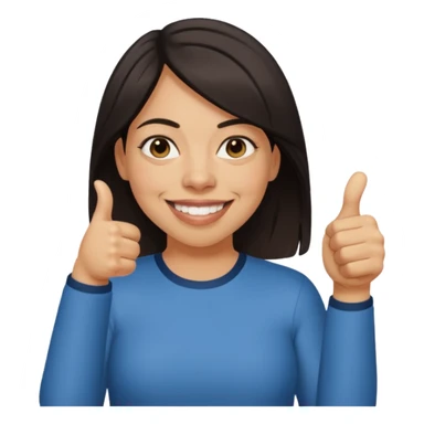 april ludgate trans femme indian slightly darker skin thumbs up sticker