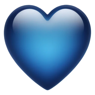 glass dark blue heart  sticker