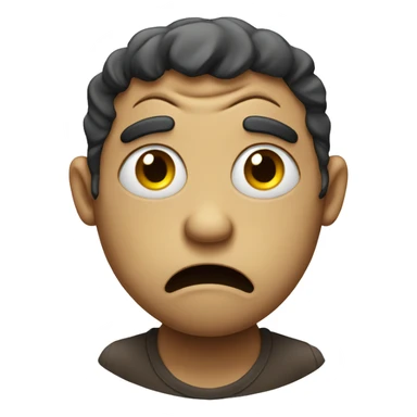 smiley looking worried and grossed out  sticker