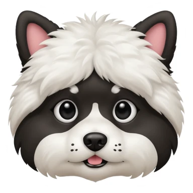 dog white with black face sticker