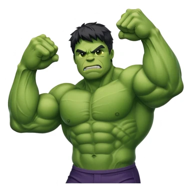 Hulk flexing his muscles  sticker