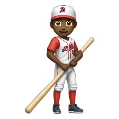 guy with baseball bat in hand sticker