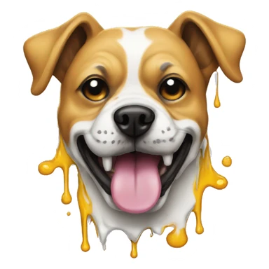 Melting Graffiti dog  sticker