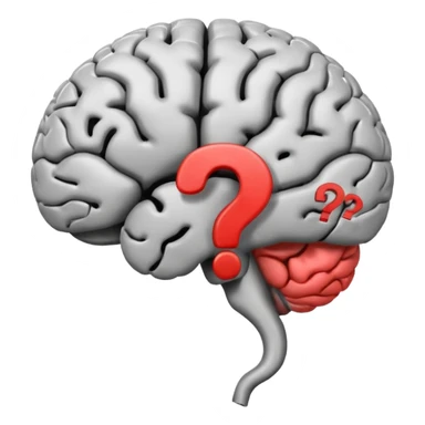 cerebro con interrogación sticker