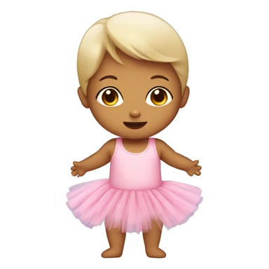 Baby wearing a tutu sticker
