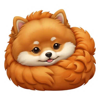 A Pomeranian  dog is sleeping sticker