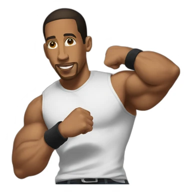 ludacris with huge arm  sticker