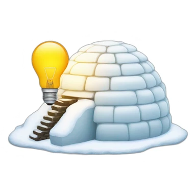 igloo with big idea bulb  sticker