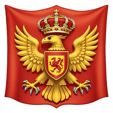 Bandera de españa actual con un águila marrón en el escudo sticker