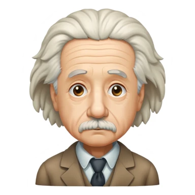 Albert Einstein with a sad expression sticker