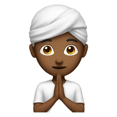 Remove face from namaste emoji sticker