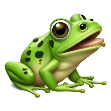 FROG EATING FLY sticker