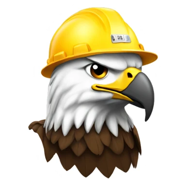 Eagle with Hardhat sticker