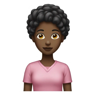 Pink ipad with a black girl holding it  sticker