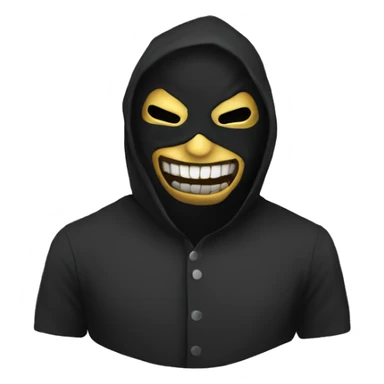 Scary masked man sticker