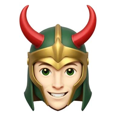 Loki – Horned helmet, mischievous grin








 sticker