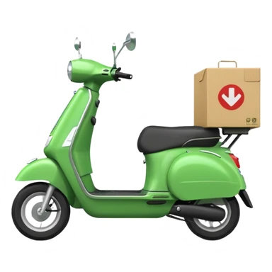 green scooter delivery sticker