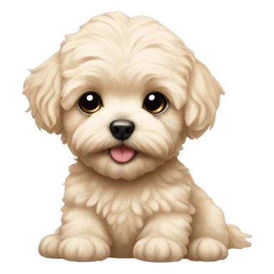 blonde baby maltipoo sticker