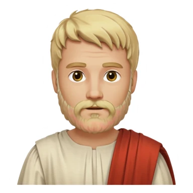 ancient greek man blond hair and beard sticker