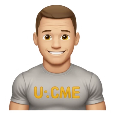 John cena emoji wearing t-shirt u cant c me sticker