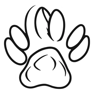 colorful puppy paw print with a border sticker