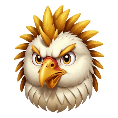 Chicken glare going super saiyan sticker
