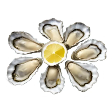 Oysters on a platter sticker