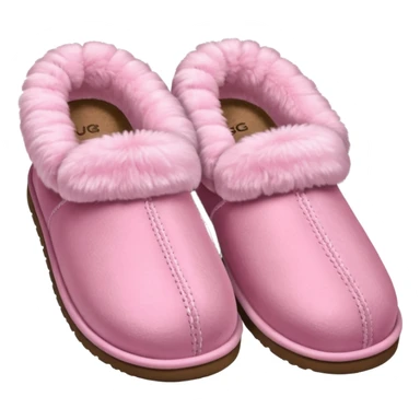 Pink ugg slippers that r low and fuzzy but a light pink sticker