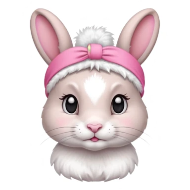 Rabbit with  head band  sticker